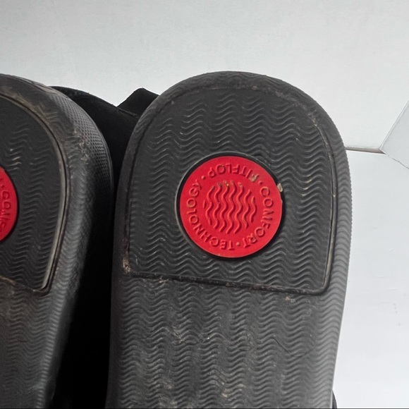 FITFLOP Men’s black suede tie ankle boots in 10 - Picture 10 of 14